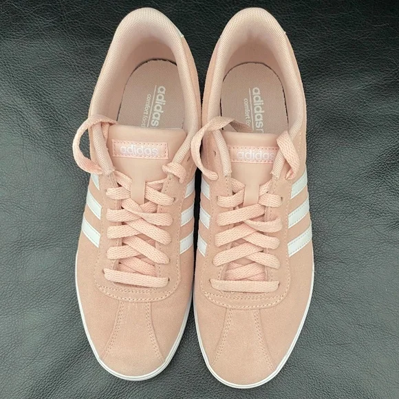 ADIDAS WOMENS VL COURT 3.0 PINK SNEAKERS SIZE 8 - Picture 2 of 6